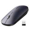 Бездротова тиха миша UGREEN MU001 Portable Wireless Mouse, 2.4G, 4000 DPI, Black/Grey