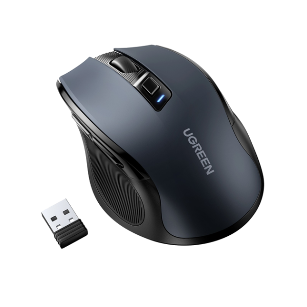 Бездротова миша UGREEN MU006 Ergonomic Wireless Mouse 2.4G 4000DPI Silent Design Black (90545)