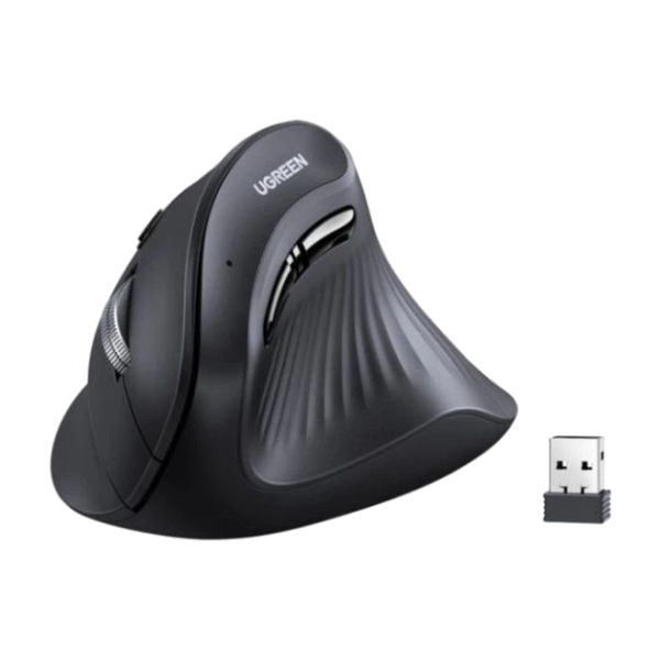 Бездротова вертикальна миша UGREEN MU008 2.4GHz 4000 DPI (Black)