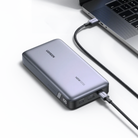 Павербанк (Зовнішній акумулятор) Ugreen 145W | 25000mAh Power Bank for Laptop-3 Ports Space Grey PB205