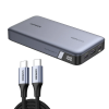 Павербанк (Зовнішній акумулятор) Ugreen 145W | 25000mAh Power Bank for Laptop-3 Ports Space Grey PB205