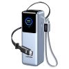 Павербанк UGREEN 25 000mAh 200W з вбудованими кабелями USB-C — Блакитний