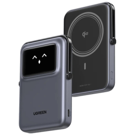 Магнітний павербанк UGREEN Uno Qi2 10000mAh 20W Black/Purple