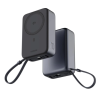 Магнітний павербанк UGREEN MagSafe 20000mAh Qi2 30W (Magnetic Wireless 15W, Built-in USB-C Cable, Black)