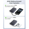 Магнітний павербанк UGREEN MagSafe 20000mAh Qi2 30W (Magnetic Wireless 15W, Built-in USB-C Cable, Black)