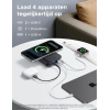 Магнітний павербанк UGREEN MagSafe 20000mAh Qi2 30W (Magnetic Wireless 15W, Built-in USB-C Cable, Black)