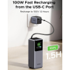 Повербанк Ugreen PB726 Nexode 165W 20000mAh із вбудованим USB-C кабелем та дисплеєм