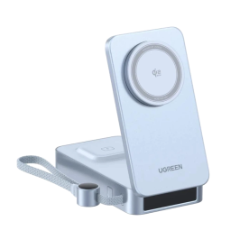 Магнітний павербанк UGREEN MagFlow Qi2 20000mAh 100W PD з вбудованим USB-C кабелем, Blue