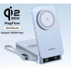 Магнітний павербанк UGREEN MagFlow Qi2 20000mAh 100W PD з вбудованим USB-C кабелем, Blue