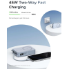 Магнітний повербанк UGREEN MagFlow 20 000mAh Qi2 25W з дисплеєм та вбудованим USB-C кабелем