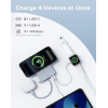 Магнітний повербанк UGREEN MagFlow 20 000mAh Qi2 25W з дисплеєм та вбудованим USB-C кабелем