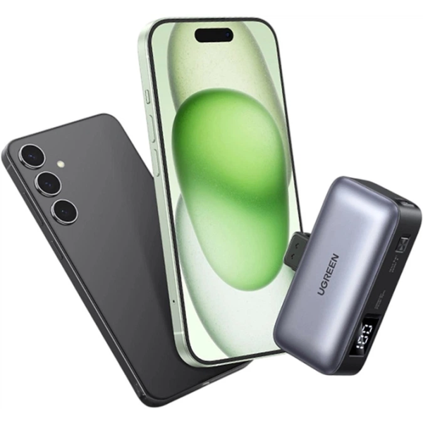 Зовнішній акумулятор UGREEN PB503 Nano 5000mAh 22.5W USB-C (Gray)