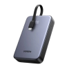 Повербанк Ugreen PB505 20000mAh 20W з USB-A | USB-C портами та вбудованим кабелем, Сірий
