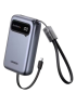 Павербанк Ugreen PB525 Power Bank 20000mAh 22.5W з вбудованим кабелем USB-C — Black