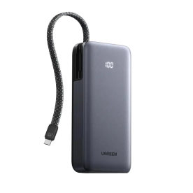 Павербанк UGREEN Nexode PB536 20000mAh 45W з вбудованим USB-C кабелем та дисплеєм
