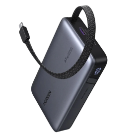Павербанк UGREEN PB550 20000mAh 67W зі вбудованим кабелем Type-C та підтримкою UFCS