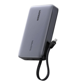 Повербанк UGREEN Power Bank 145W 20000mAh з вбудованим USB-C кабелем (Grey)