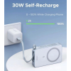 Павербанк UGREEN PB594 10000mAh 30W з бездротовою MagSafe-зарядкою та вбудованим USB-C кабелем (Блакитний)