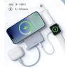 Павербанк UGREEN PB594 10000mAh 30W з бездротовою MagSafe-зарядкою та вбудованим USB-C кабелем (Блакитний)