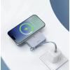 Павербанк UGREEN PB594 10000mAh 30W з бездротовою MagSafe-зарядкою та вбудованим USB-C кабелем (Блакитний)