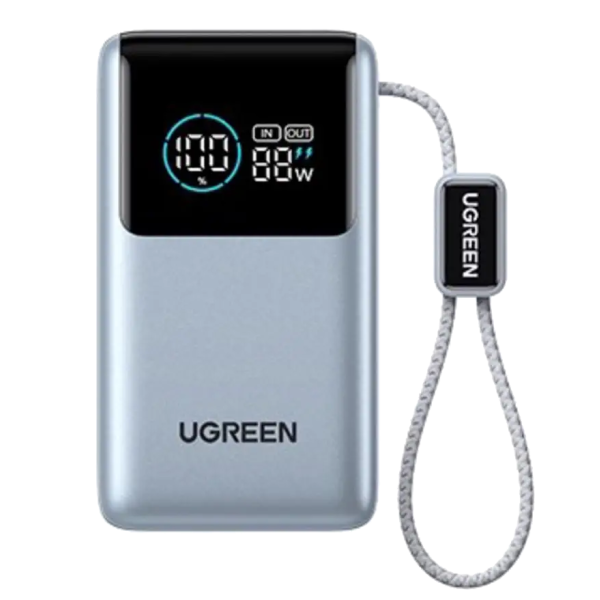 Павербанк UGREEN Nexode PB727 10 000 mAh 55W з вбудованим USB-C кабелем