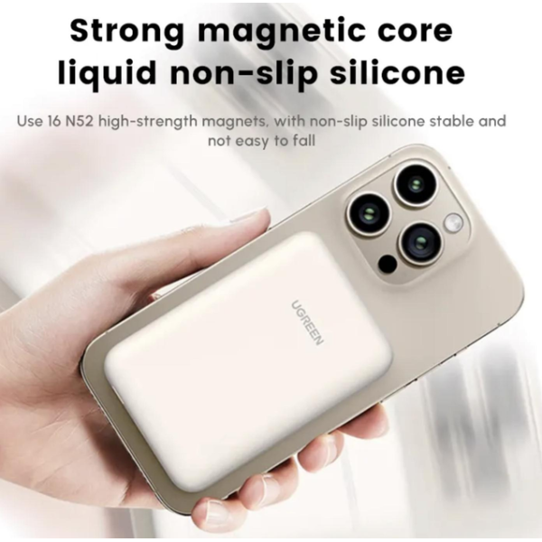 Магнітний павербанк UGREEN 10000 mAh Qi2 15W + 30W USB-C Fast Charge