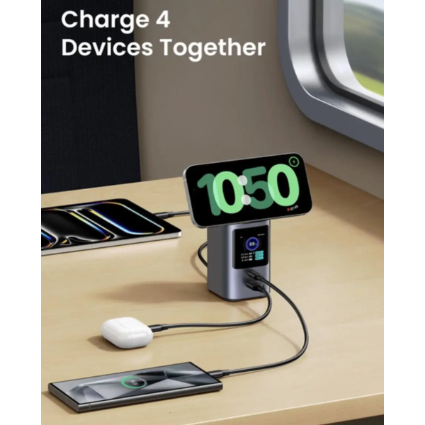 Повербанк UGREEN PB771 20000mAh 145W Qi2 Power Bank (Gray)