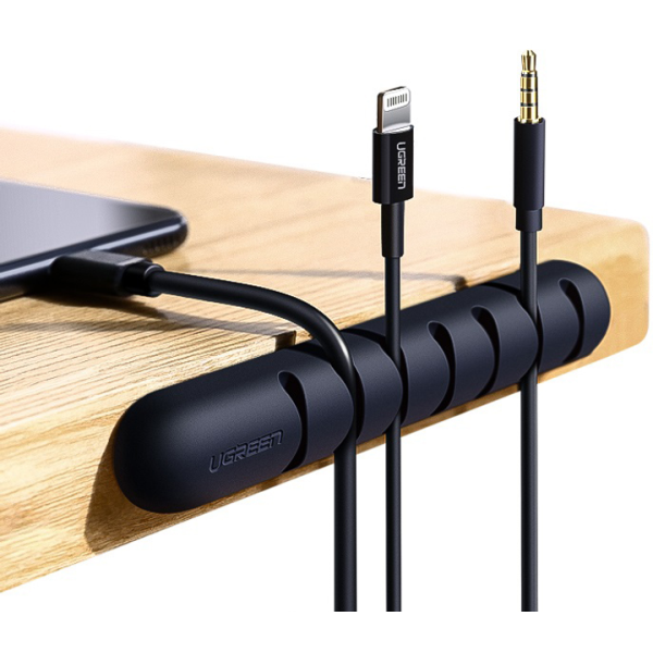 Органайзер для кабелів Ugreen LP114 Cable Organizer Black (силіконові затискачі)