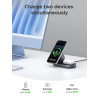 Бездротовий зарядний пристрій UGREEN MagFlow Qi2 15W 2-in-1 Magnetic Wireless Charger Stand (iPhone + AirPods, Black)