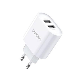 Мережевий зарядний пристрій Ugreen CD104 17Вт 2xUSB-A (3.4A), White