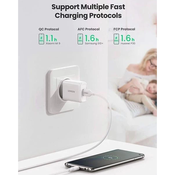 Зарядний пристрій UGREEN CD122 QC3.0 USB Fast Charger EU