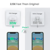 Мережевий зарядний адаптер UGREEN CD127 USB-C PD 30W Fast Charge White