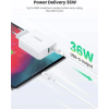 Зарядний пристрій UGREEN CD170 36W USB-C Wall Charger EU (White) 