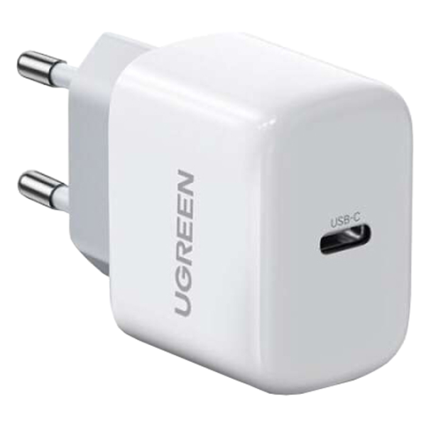 Мережевий зарядний пристрій UGREEN CD241 Mini PD 20W USB-C Fast Charger White
