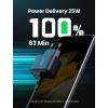 Мережевий зарядний пристрій UGREEN CD250 25W USB-C PD Charger з кабелем USB-C to USB-C 2м