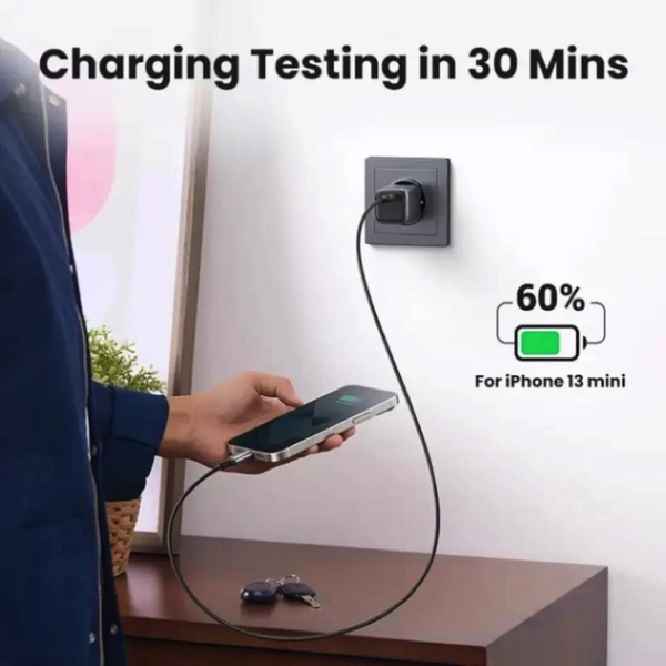 Зарядний пристрій UGREEN CD319 USB-C GaN Fast Charger 30W EU (Space Gray)