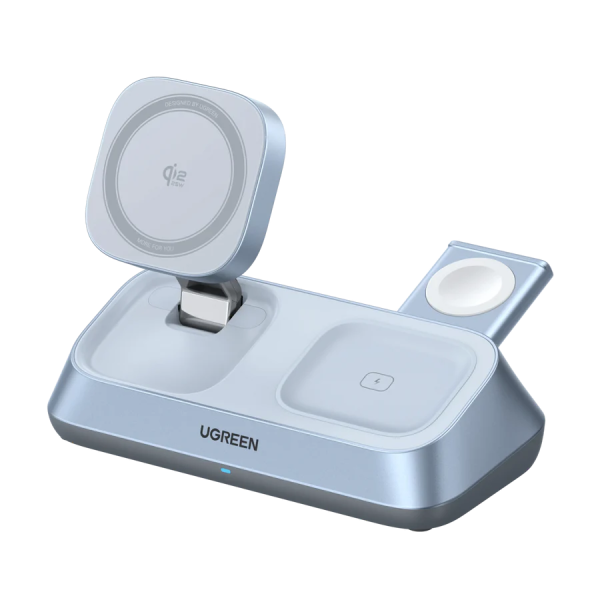 Бездротовий зарядний пристрій UGREEN MagFlow 3-in-1 Qi2 25W MagSafe Fast Charger для iPhone 17–12 Series (CD351)