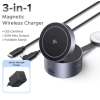 Зарядна док-станція UGREEN MagFlow 3-in-1 Qi2 15W Foldable Charger Grey