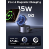 Зарядна док-станція UGREEN MagFlow 3-in-1 Qi2 15W Foldable Charger Grey