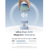 Бездротовий зарядний пристрій UGREEN MagFlow 2-in-1 Qi2.2 25W MagSafe Ultra-Fast Blue