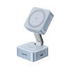 Бездротовий зарядний пристрій UGREEN MagFlow 2-in-1 Qi2.2 25W MagSafe Ultra-Fast Blue
