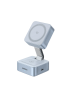 Бездротовий зарядний пристрій UGREEN MagFlow 2-in-1 Qi2.2 25W MagSafe Ultra-Fast Blue