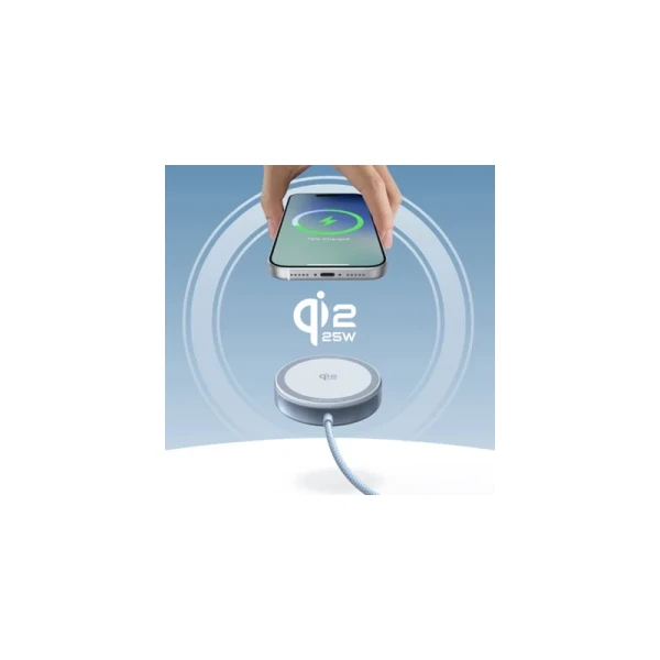 Бездротовий зарядний пристрій UGREEN W753 25W Magnetic Wireless Charger Starlight Blue