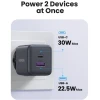 Мережевий зарядний пристрій UGREEN X516 30W 2-Port GaN Fast Charger White/Black
