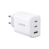Зарядний пристрій UGREEN CD275 Fast Charger 65W 3-Port GaN Power Delivery White