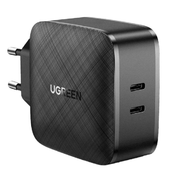 Мережевий зарядний пристрій Ugreen CD216 66W Dual USB-C PD Fast Charger Black