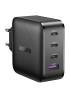 Зарядний пристрій UGREEN CD224 GaN X 65W 4-портовий (3×USB-C + USB-A) PD/QC Black
