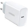 Мережевий зарядний адаптер UGREEN CD127 USB-C PD 30W Fast Charge White