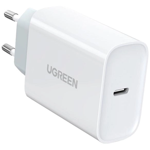 Мережевий зарядний адаптер UGREEN CD127 USB-C PD 30W Fast Charge White